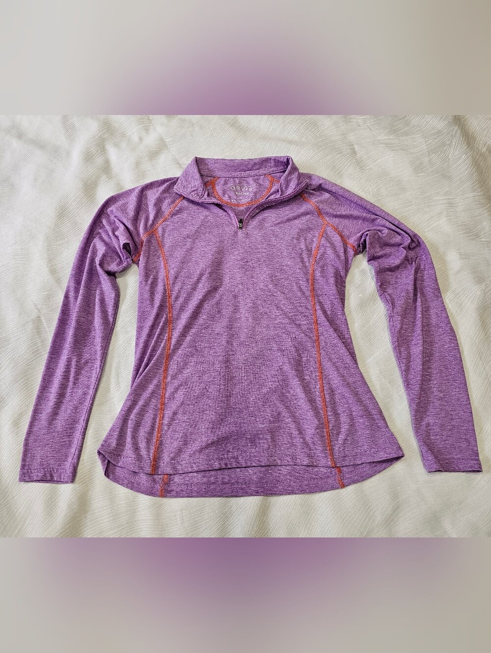 Orvis Women's Purple Quarter-Zip Performance Top